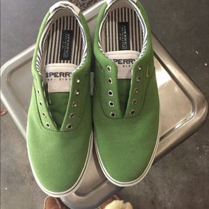 Sperry Top-Sider Green Slip-Ons