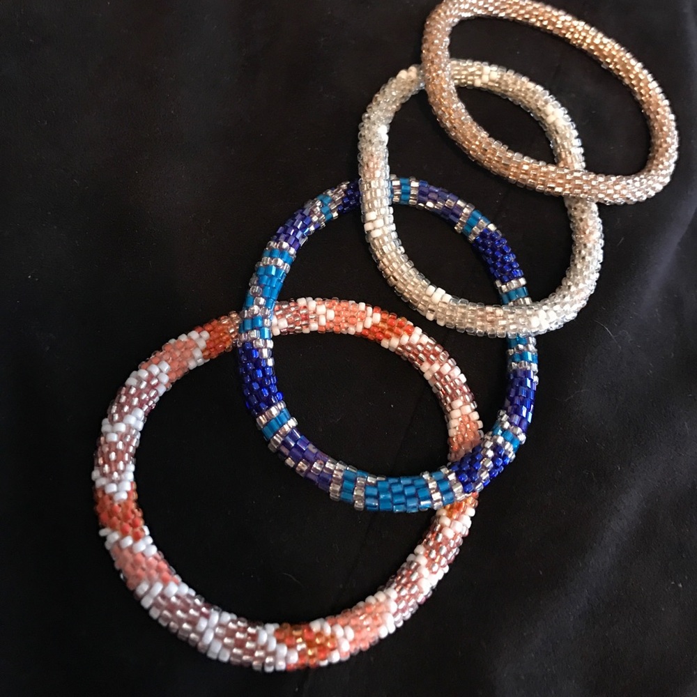4 cute layer bracelets