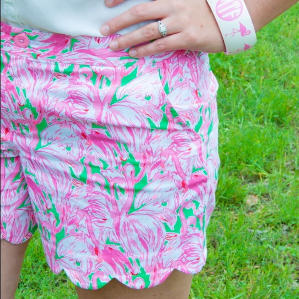 Lilly Pulitzer Flamingo Print Shorts Worn Twice!
