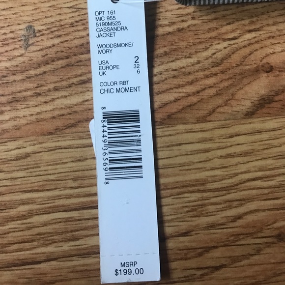 new 2P Antonio Melani chocolate pinstriped blazer - Picture 2 of 2