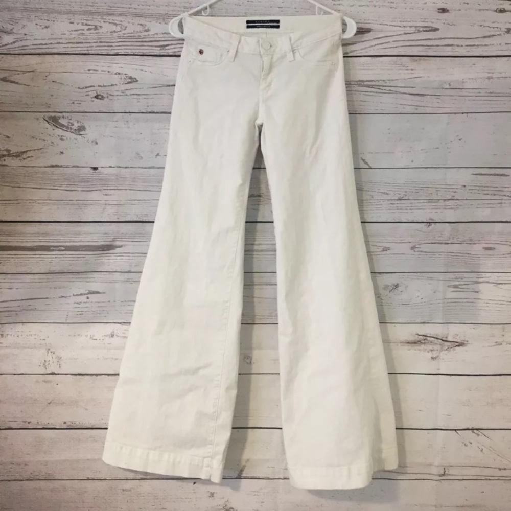 Hudson Gwen wide leg 27" opening white Flare s 24