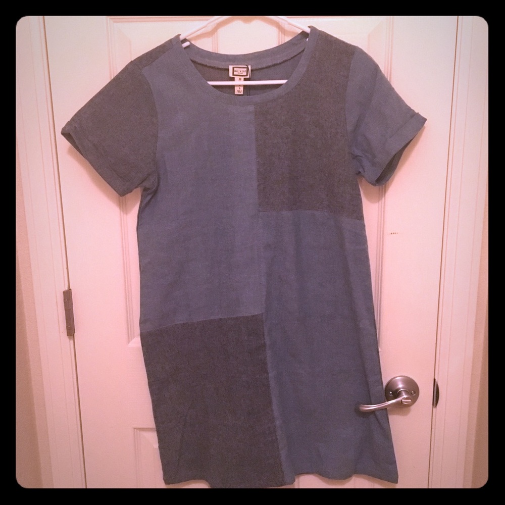 Colorblock Denim Dress