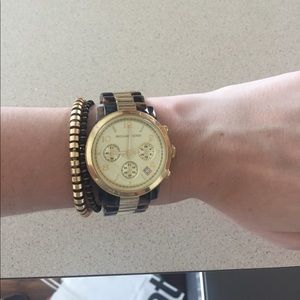 Tortoise shell Michael Kors watch