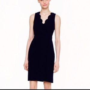 J Crew scallop crepe dress 00P