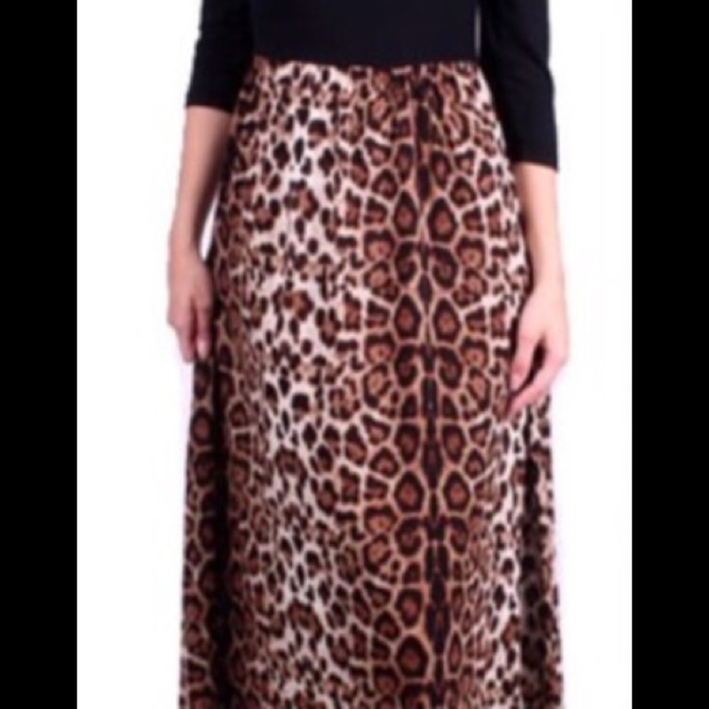 Leopard long dress! Great with sandals