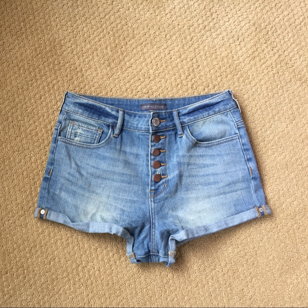Kendall and Kylie Denim High waisted Shorts