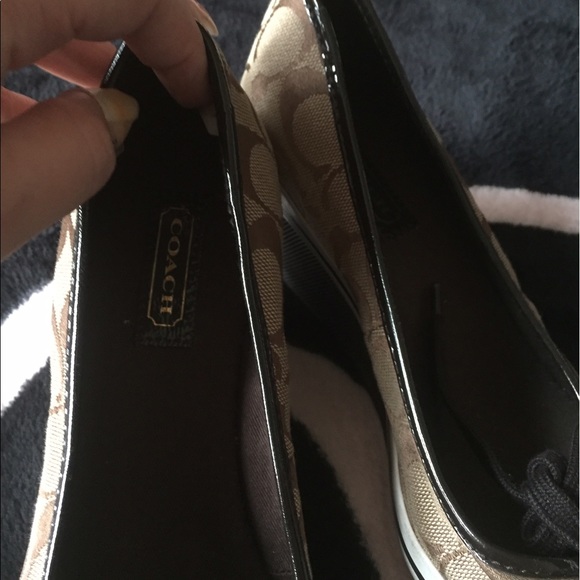 wedge Beige with brown C all around - Picture 4 of 4