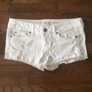 American Eagle White Jean Shorts