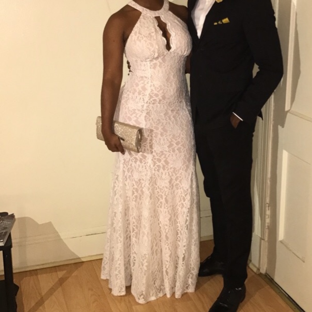 White sparkly gown