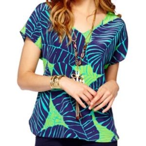 EUC Lilly Pulitzer Asher Top Under the Palms S