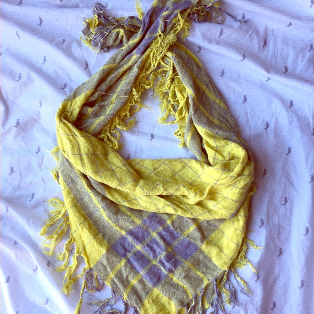 Fashion Scarf Unisex yellow/gray