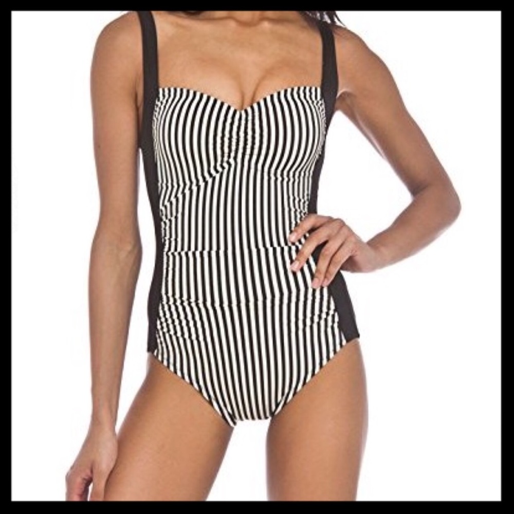 ISO Norma Kamali Shirred Mio Stripe Combo