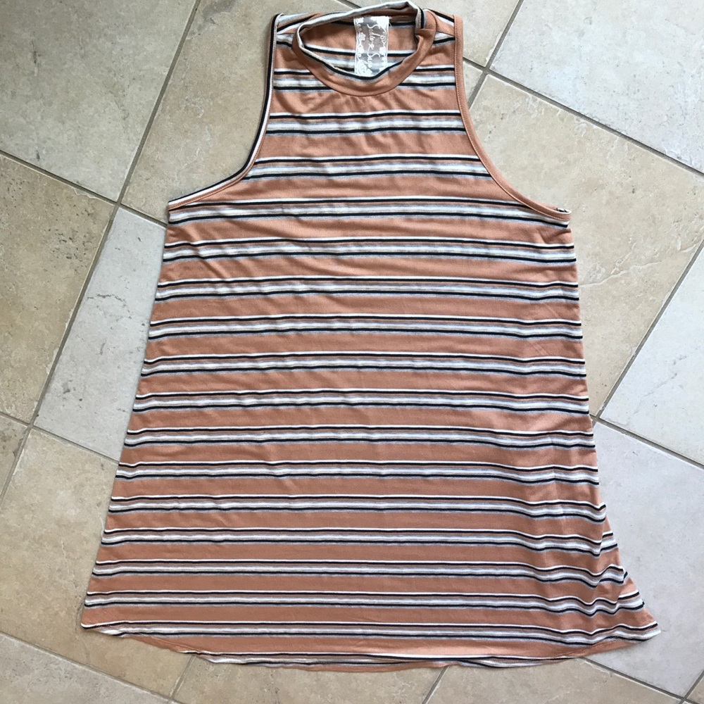 Sadie & Sage Striped High Neck Swing Dress - Picture 2 of 6