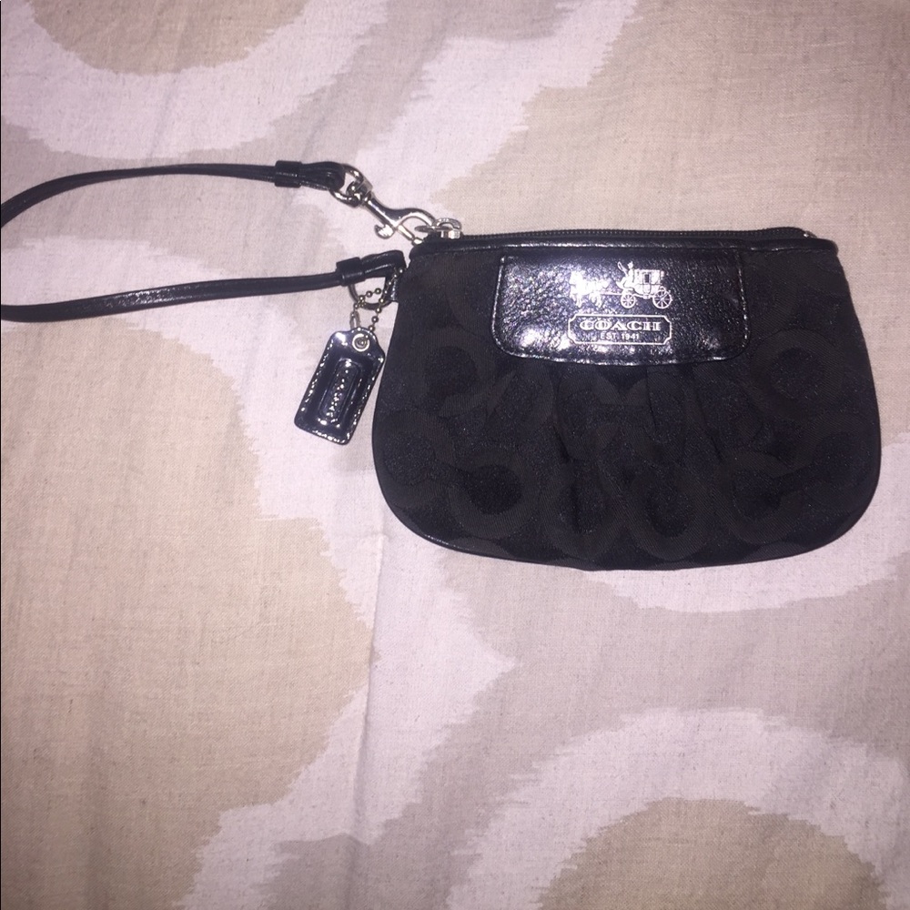Black Coach Wristlet