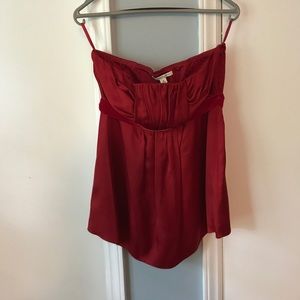 Banana Republic satin strapless top