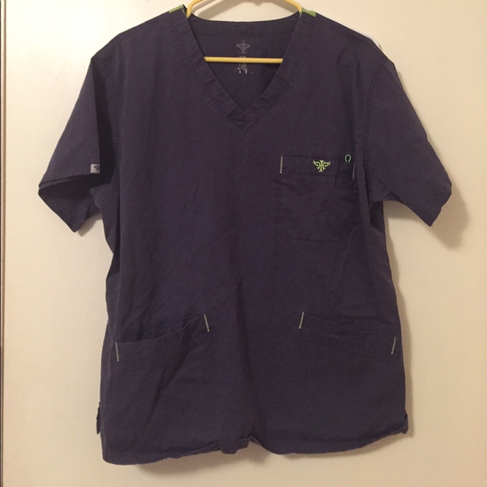 Scrub Couture Size XL Navy Top