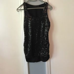 Limited black sequin top
