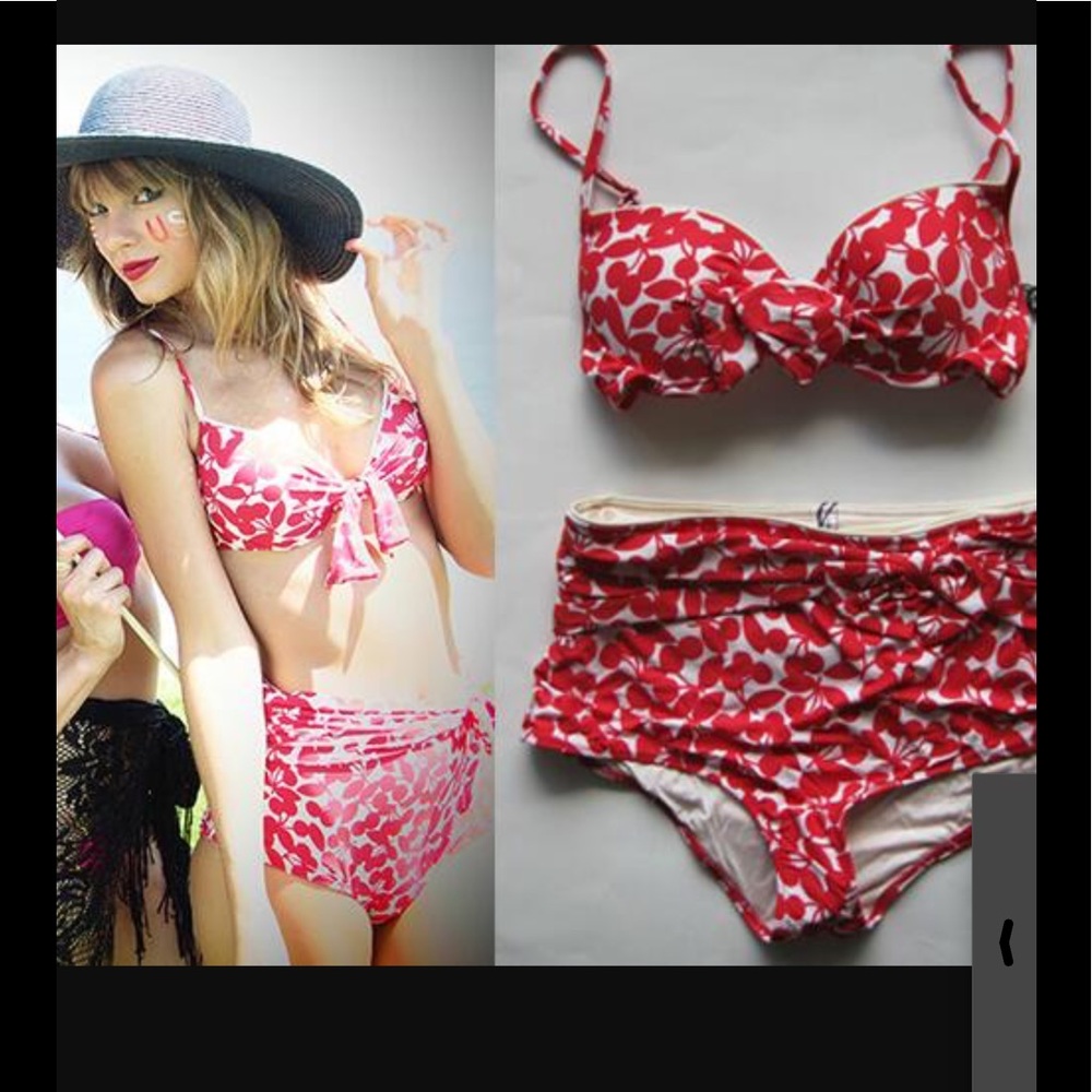 Nanette Lepore cote d'azure cherry bikini