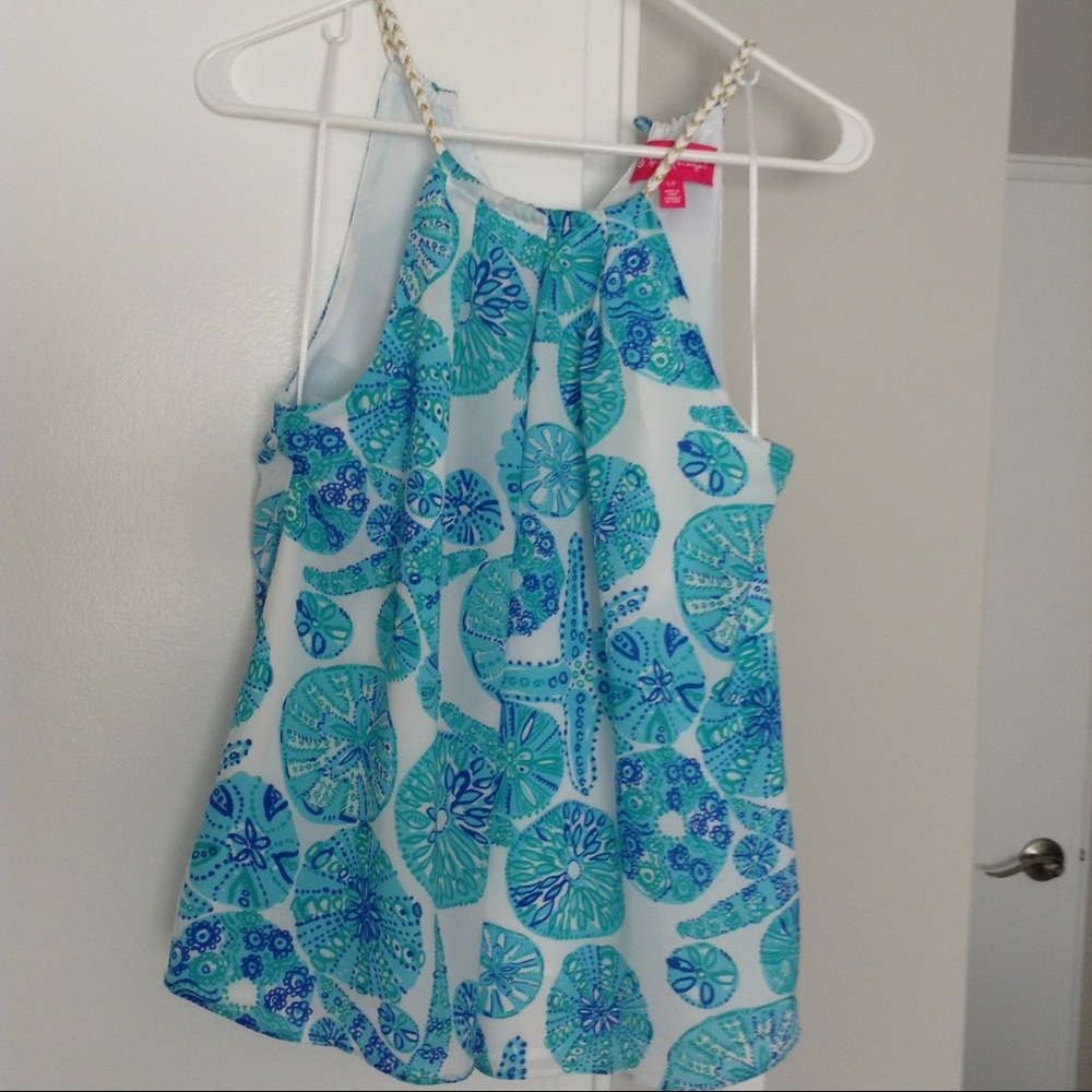 Lilly Pulitzer Target top blue shells s small