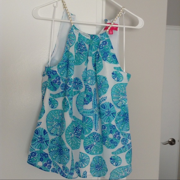 Lilly Pulitzer Target top blue shells s small - Picture 1 of 4