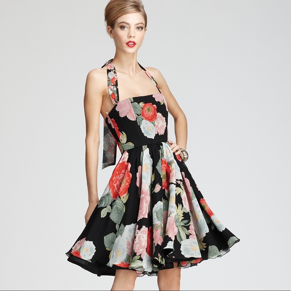 Alice + Olivia Marie Ruffle Dress RARE
