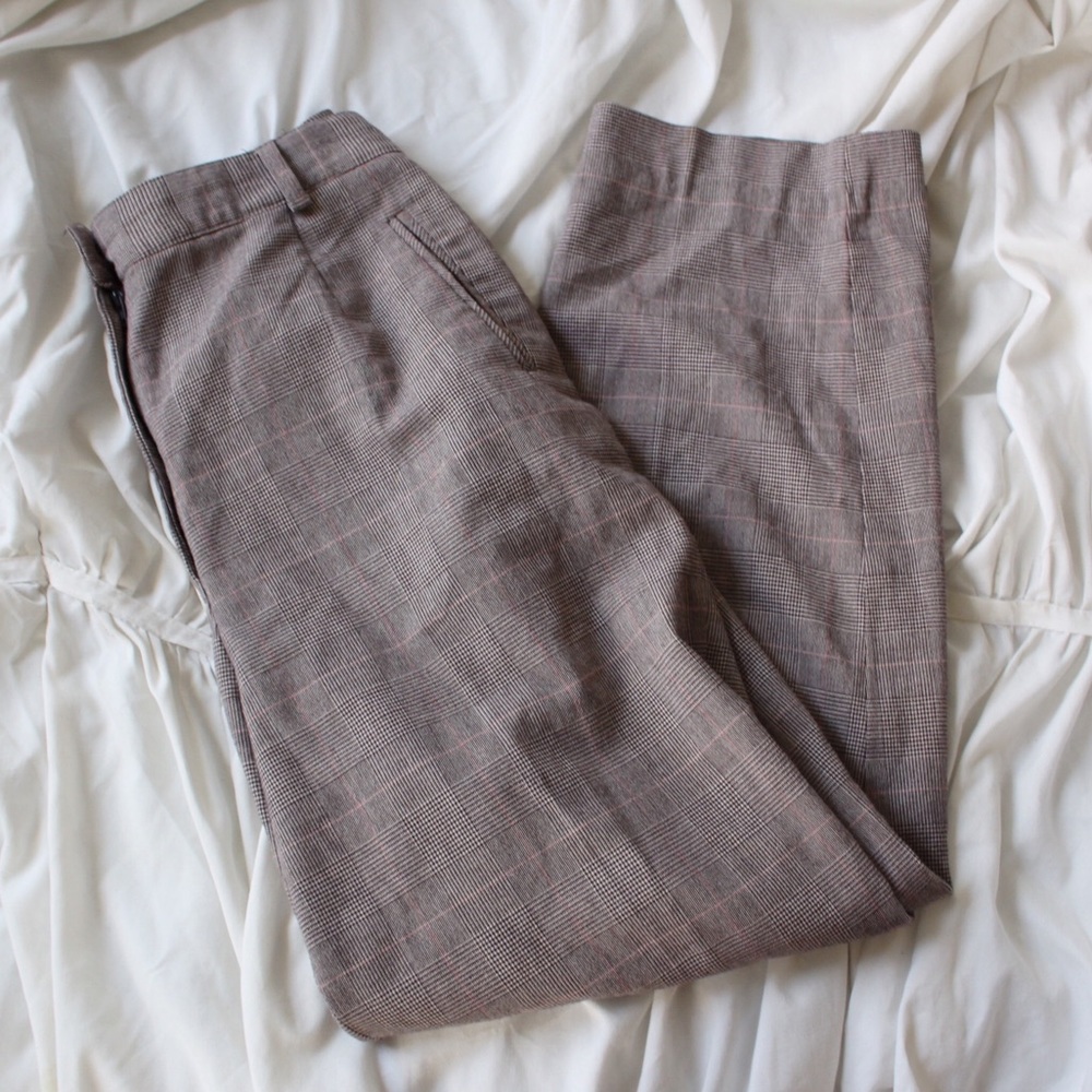 Vintage plaid high rise slacks