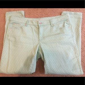 Merona skinny ankle polka dot jeans