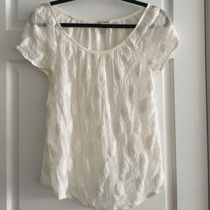 Lucky brand sheer top with design