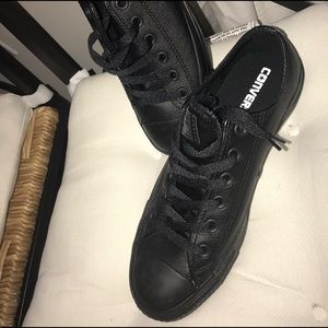 Brand new Converse Leather Black Sneakers.