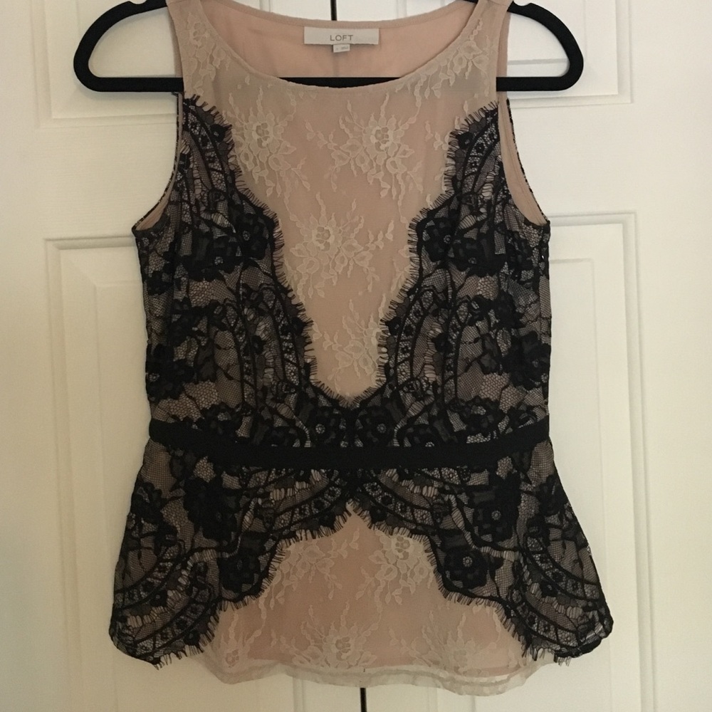 Loft lace shell