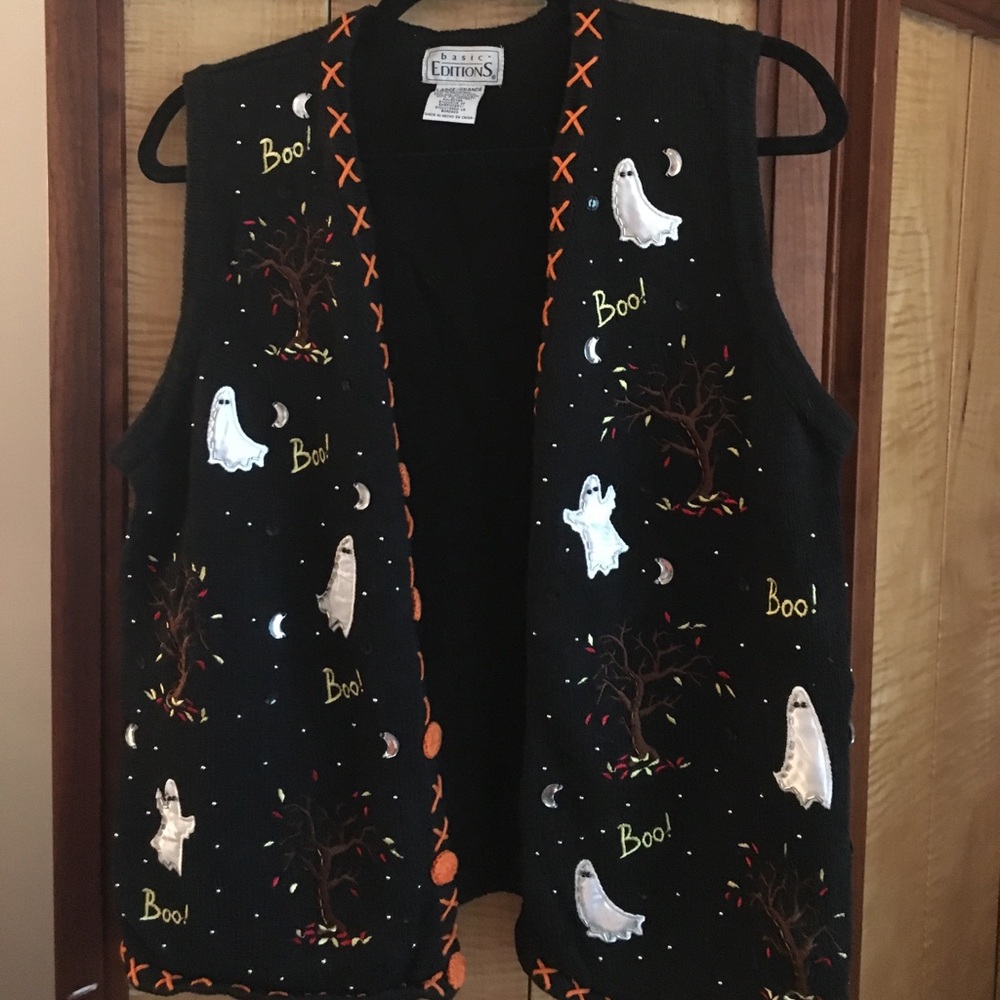 Halloween themed sweater vest