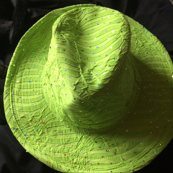 lime green cowboy hat