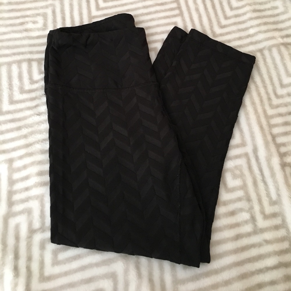 Black Herringbone Leggings