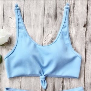 BABY BLUE KNOT TANK BIKINI
