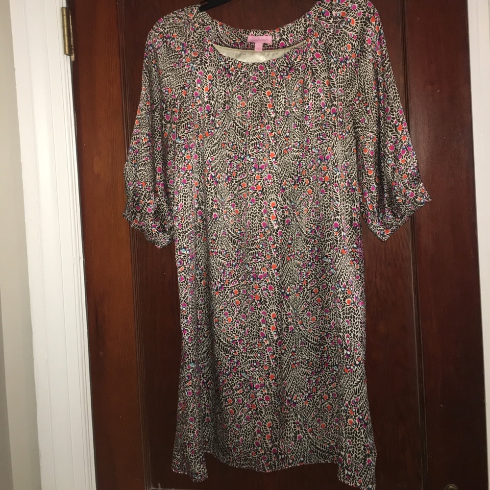 Lilly Pulitzer Silk Sleeved Dress Sz. 4