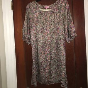 Lilly Pulitzer Silk Sleeved Dress Sz. 4