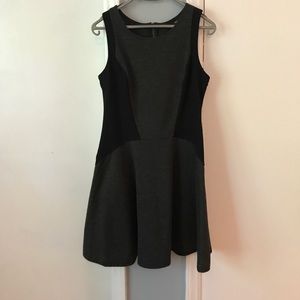 Black and gray sleeveless dress