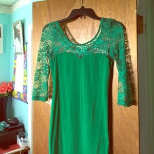 Green H&m dress size 6 S/M!