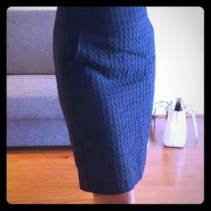 Navy pencil skirt