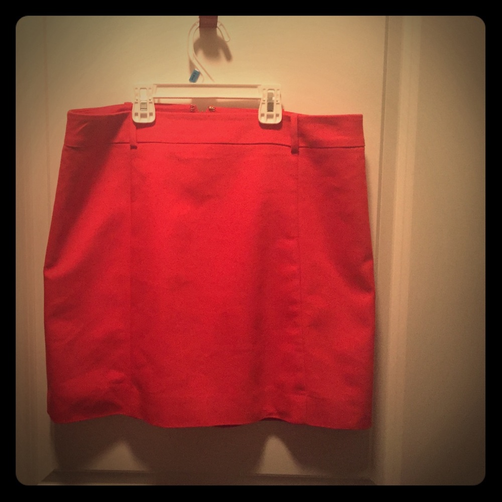 Red mini skirt