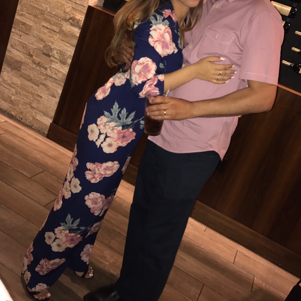 Forever 21 floral jumpsuit