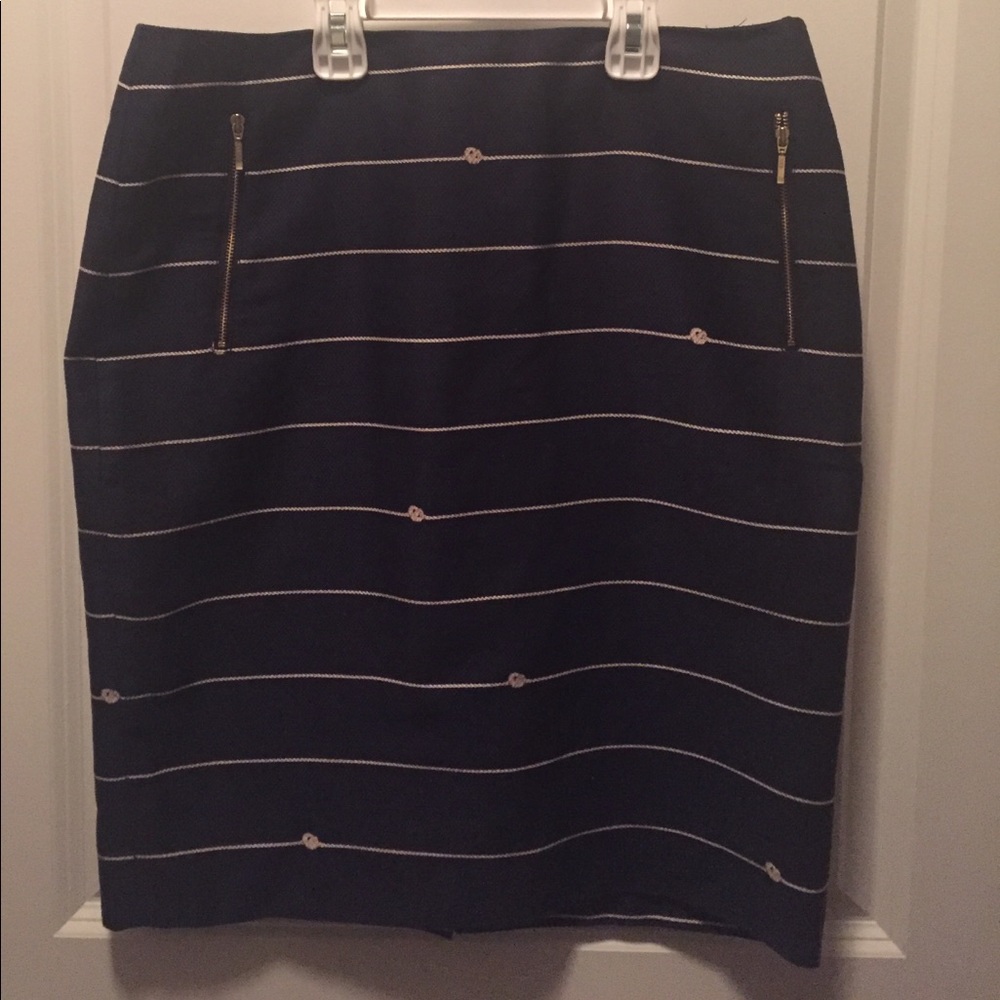 Nautical pencil skirt