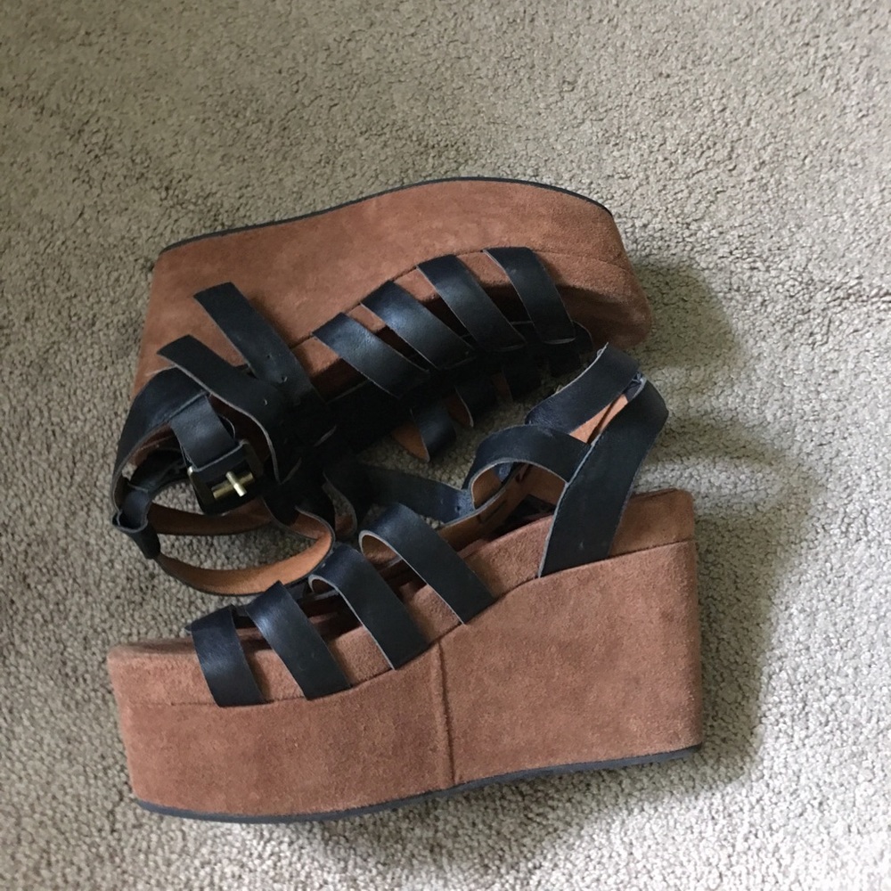 Jeffrey Campbell Leather Platform Gladiator Sandal