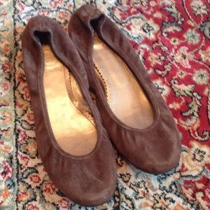 J. Crew Suede ballet shoes