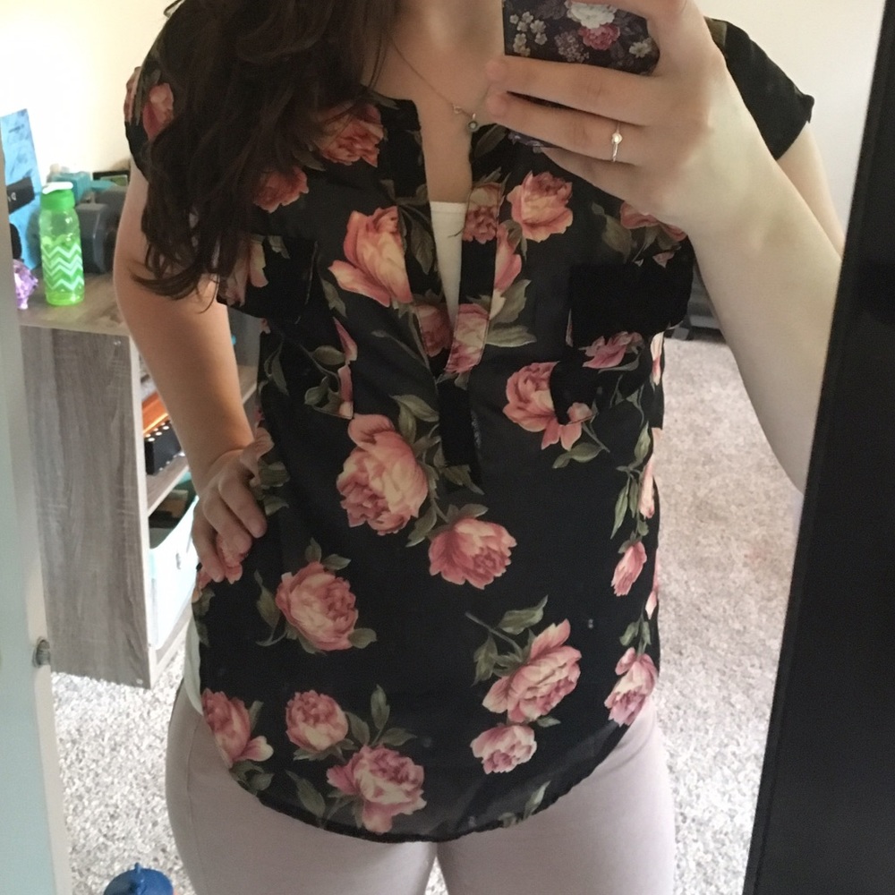 Floral Sheer Blouse - Picture 2 of 6