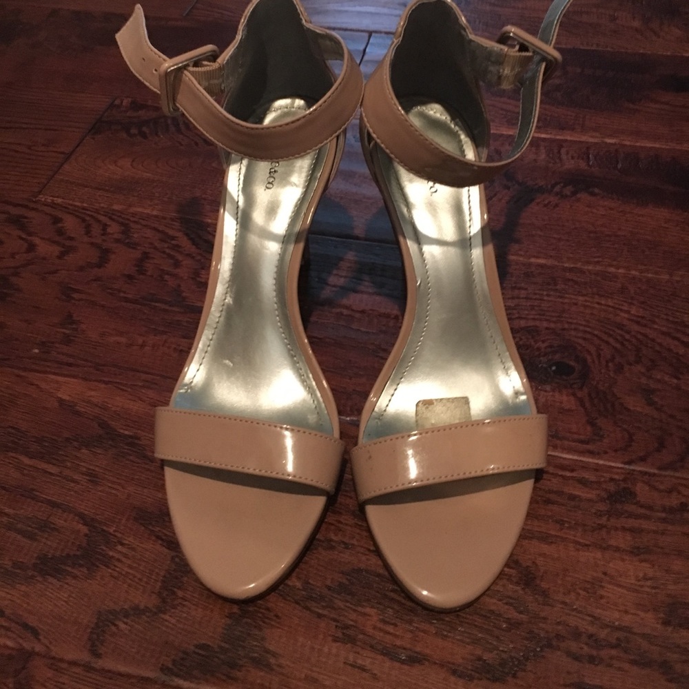 Nude Patent Ankle Sandal