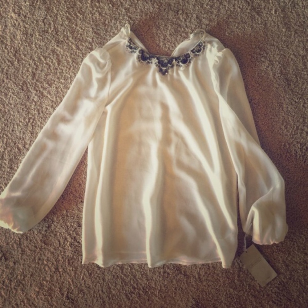 zara embellished top 💎