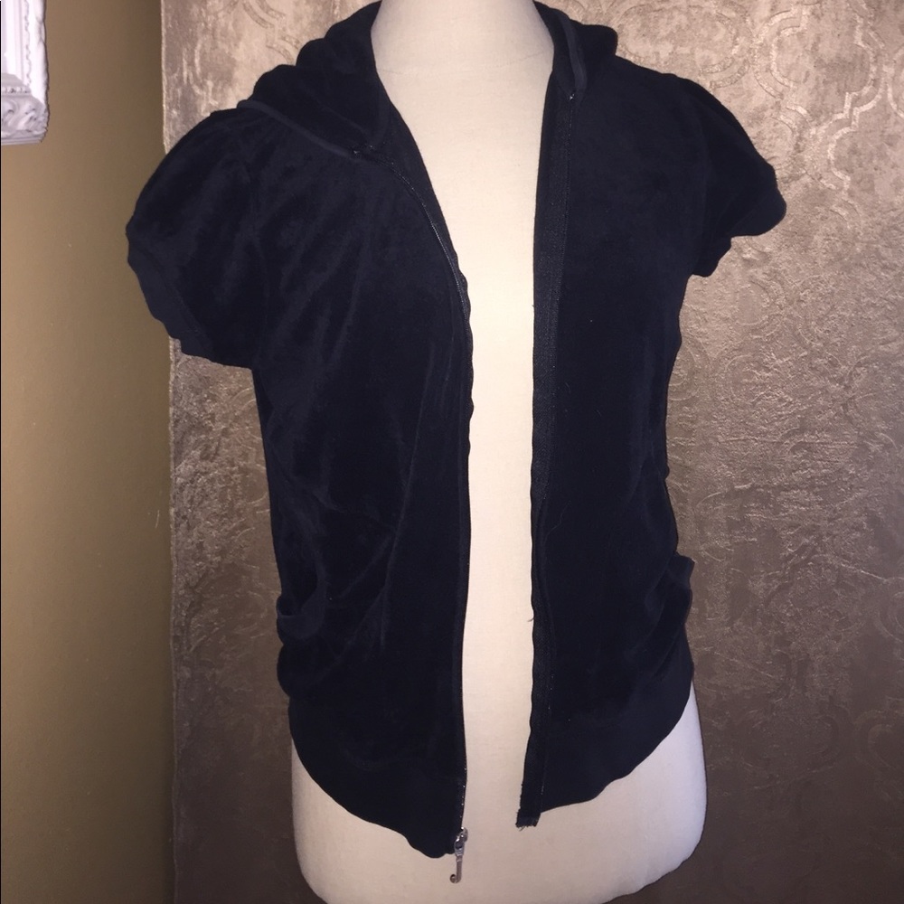 Juicy Couture Puff Short Sleeve Terry Hoodie