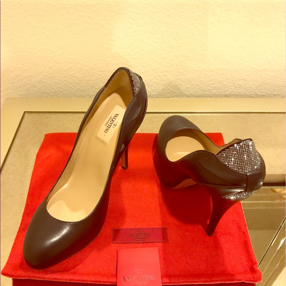 Valentino black studded heels