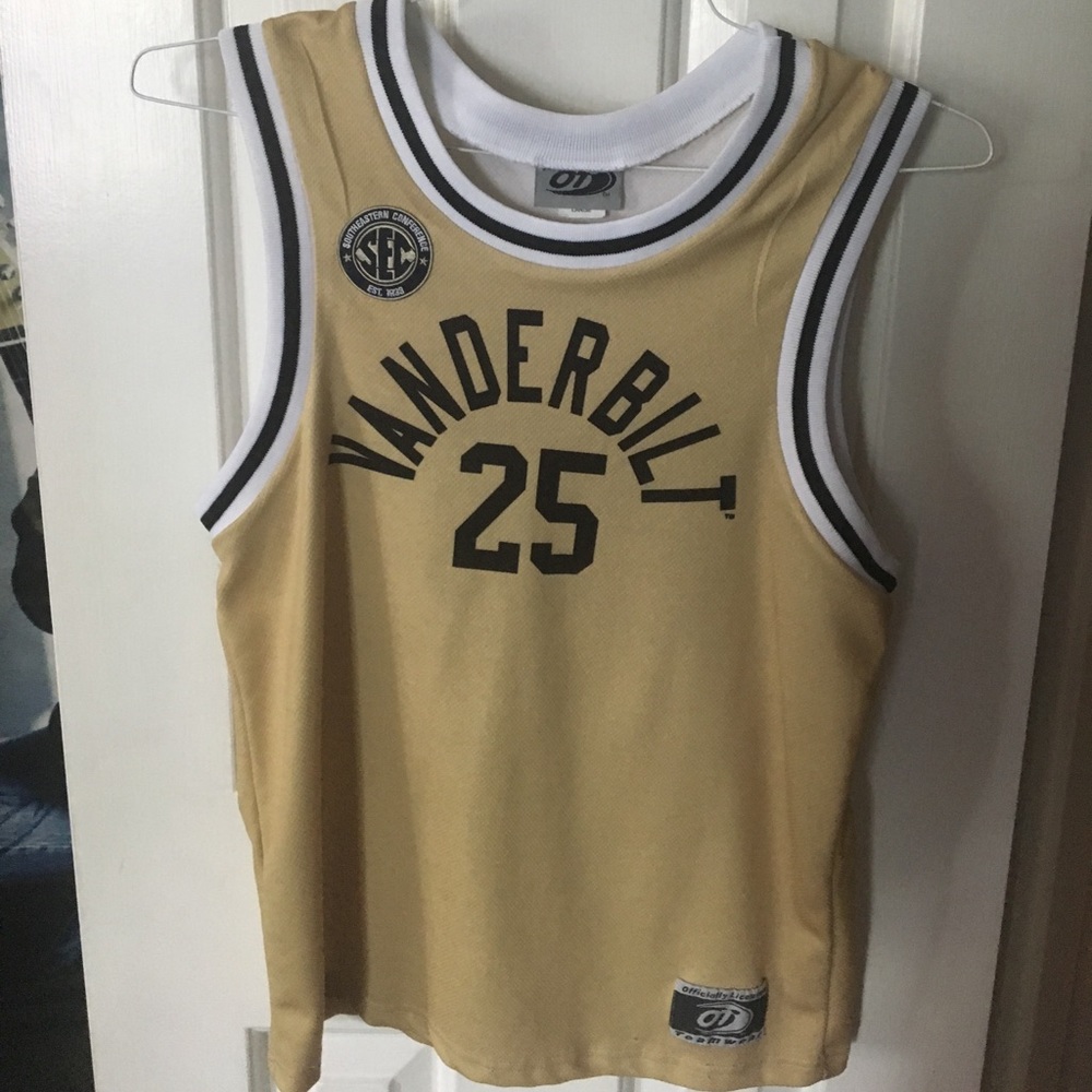 Vanderbilt gold basketball jersey #25 - youth L